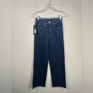 NWT Rag & Bone Derby Jean Wide Leg Rinse Wash Dark Blue Jeans Size 00